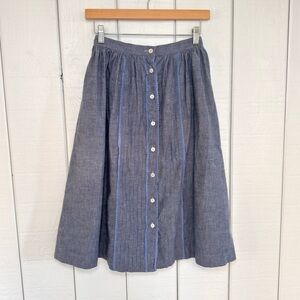 Vintage Cecilia Blue Midi Skirt